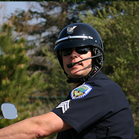 Chief Pless (pictured as Sgt. Pless) - Motorcycle Patrol